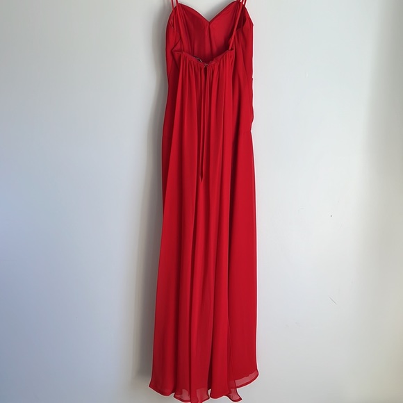 ❤️ Faviana Couture Red Strapless Prom Dress Size 4 - Picture 9 of 17